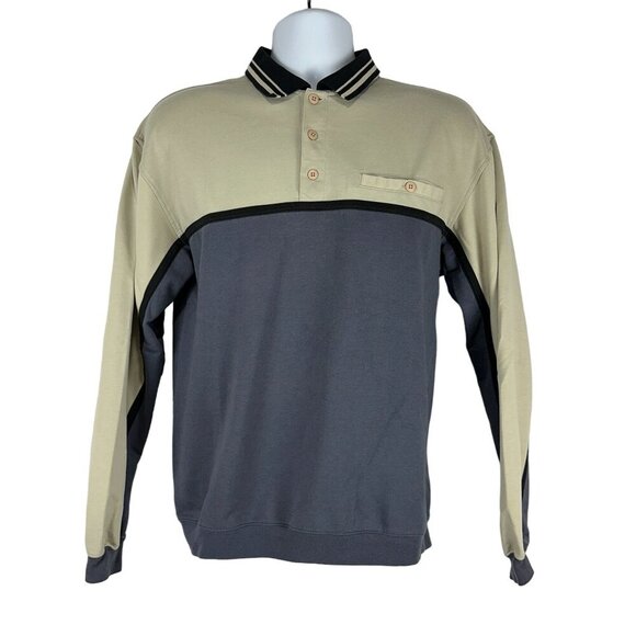 David Taylor Men's Long Sleeved Polo Shirt Size M - Picture 1 of 8
